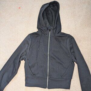 Fleece Hoodie, black, thumbholes, size XS. New!